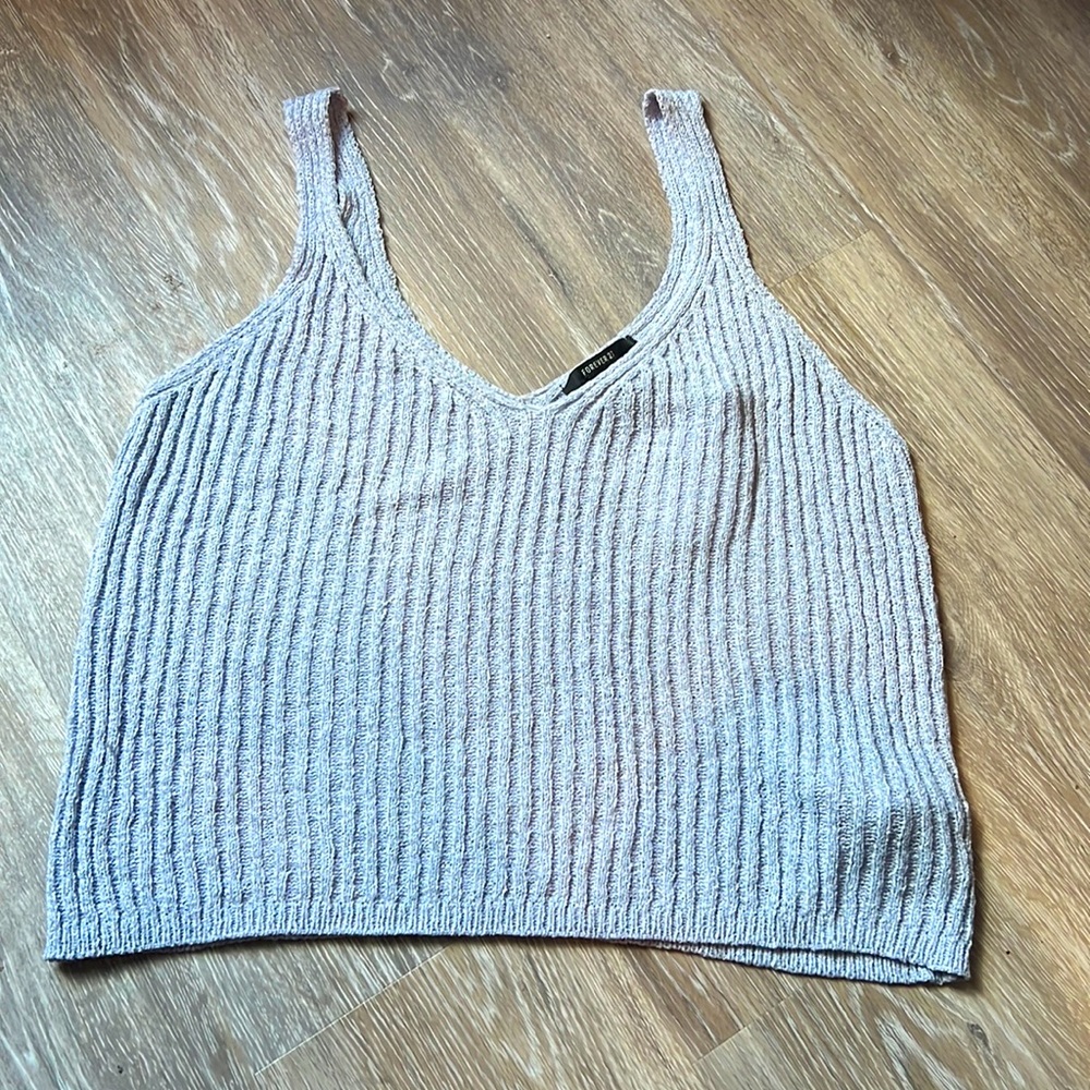 Forever 21 Light blue sweater crop top size M